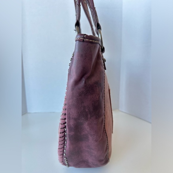 Montana West Studded Tooled Shoulder Bag Concealed purse - Picture 6 of 8